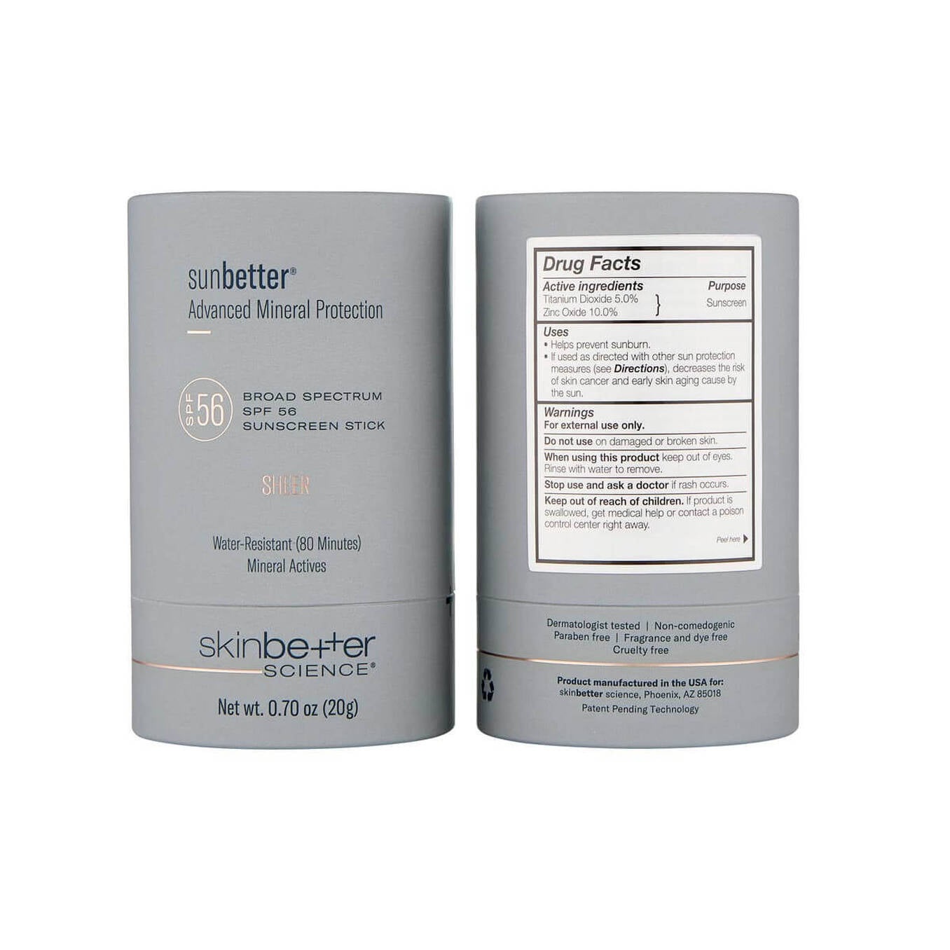 sunbetter SHEER SPF 56 Mineral Sunscreen Stick